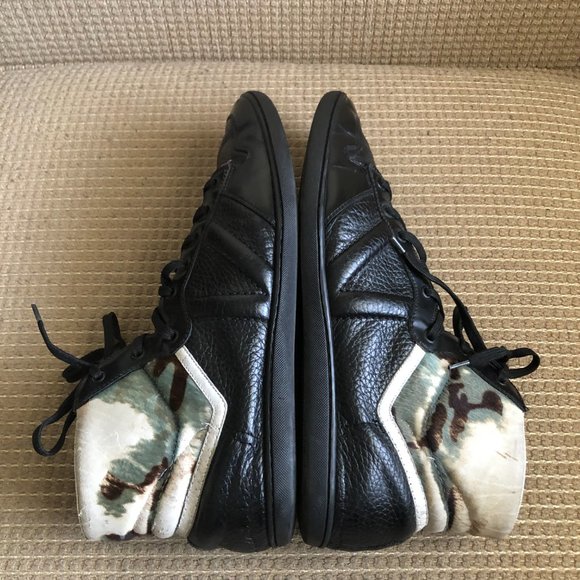 Louis Vuitton Men's Black Leather High Tops - Picture 8 of 12